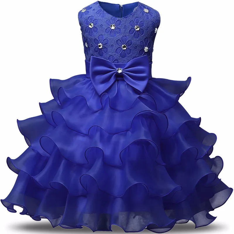 Robe de demoiselle d'honneur pour mariage, tenues d'anniversaire pour bébés filles de 2 à 8 ans, robes de première Communion pour enfants, vêtements de fête pour enfants