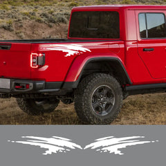Autocollants latéraux de carrosserie de ramassage pour Jeep Gladiator JT, décalcomanies de décoration de Style éclaboussure, couverture en vinyle de voiture, accessoires de réglage automatique