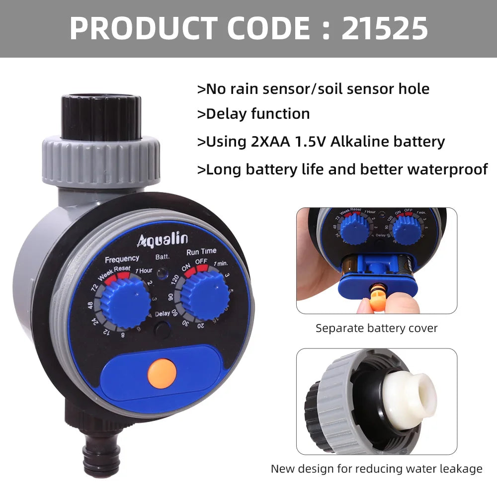 Minuterie automatique pour robinet à bille, système de minuterie pour arrosage et Irrigation du jardin, #21025