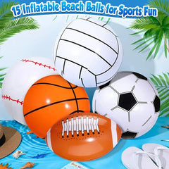 Inflatable beach ball, football, baseball, rugby, basketball, pool toy, inflatable hello ball, summer sports, children's gift, ball