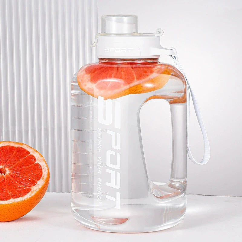 Bouteille d'eau seau de grande capacité 1,2 l/1,7 l, grand ventre, bouteille d'eau pour sport, Fitness, tasse spatiale en plastique Portable
