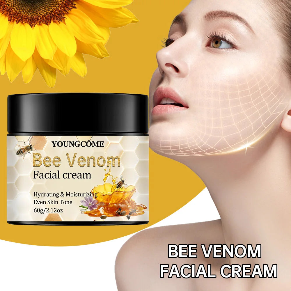 Bee venom cream, soothes redness, repairs damage, strengthens the skin barrier, deeply moisturizes, nourishing body care