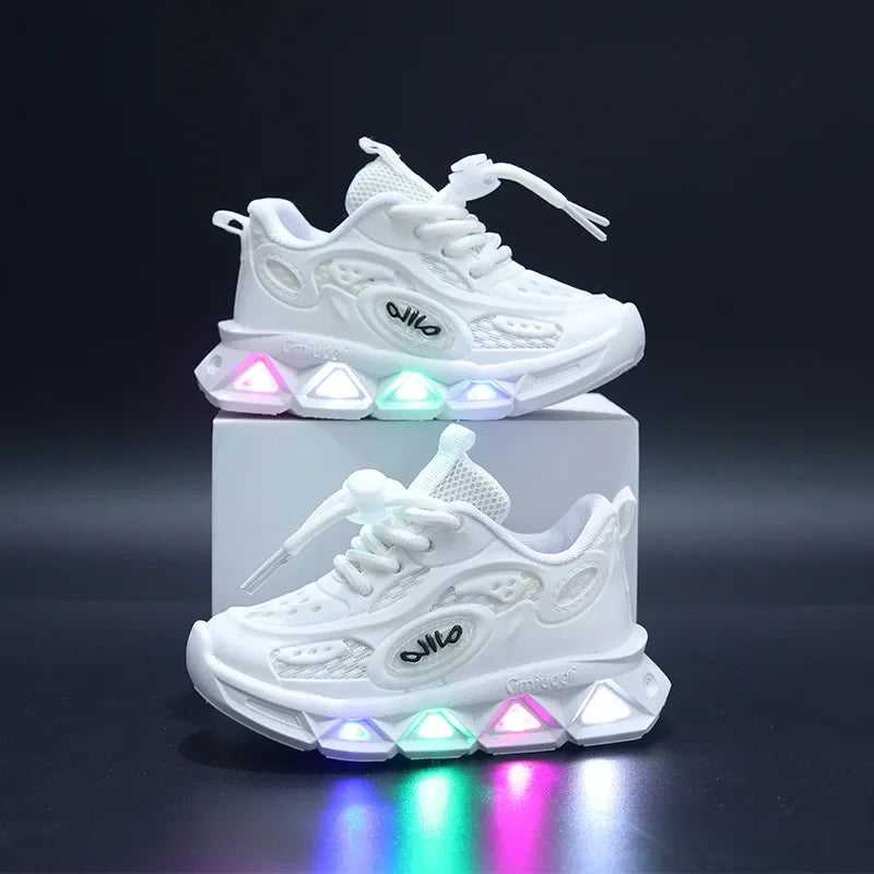 Chaussures pour bébés, baskets lumineuses et maladroites pour garçons et filles, petites et moyennes tailles, à semelles souples, nouvelle collection printemps-automne 2023