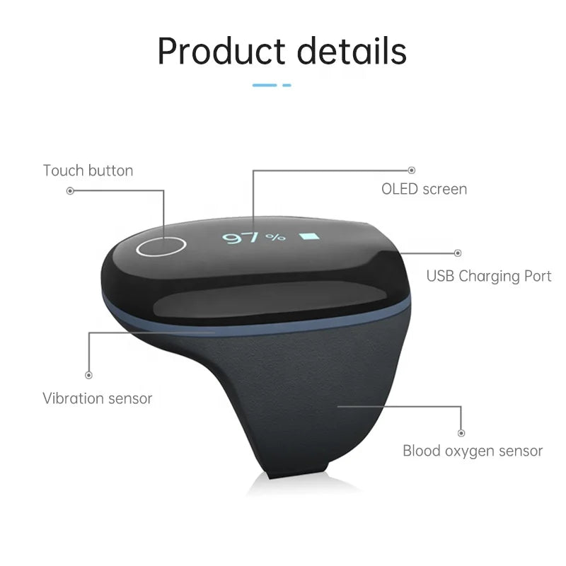 Oxymètre de sommeil Bluetooth Lepu, analyse de date, saturation en oxygène, appareil d'oxymétrie de nuit pendant le sommeil