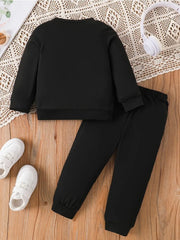 Printemps bébé filles vêtements ensemble enfant garçon '23' imprimé sweats pull haut et pantalon 2 pièces costume enfants mode survêtements