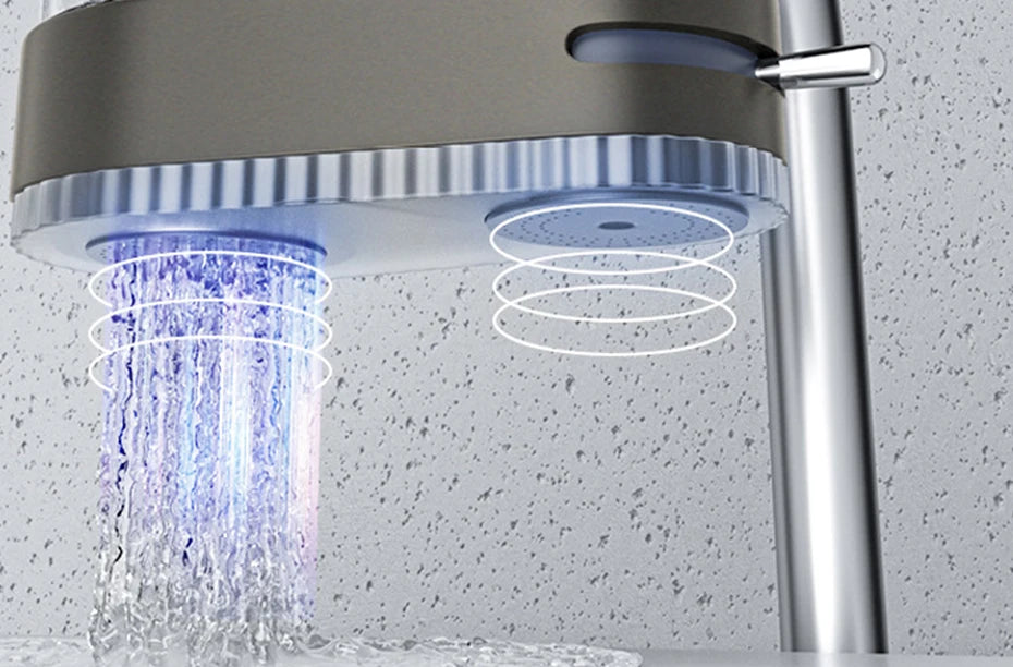 Purificateur d'eau du robinet, filtrage physique pour la maison, Kictchen, 2 éléments filtrants, filtre amovible et lavable, aérateur