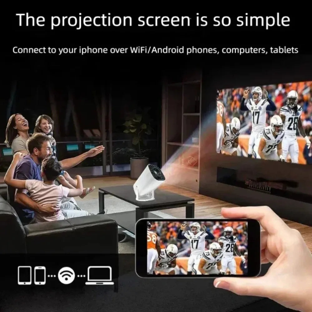 Projecteur intelligent P30 Android 11, WiFi 6, 4K, 1080P, prise en charge vidéo, système de divertissement domestique Portable natif 1280x720P