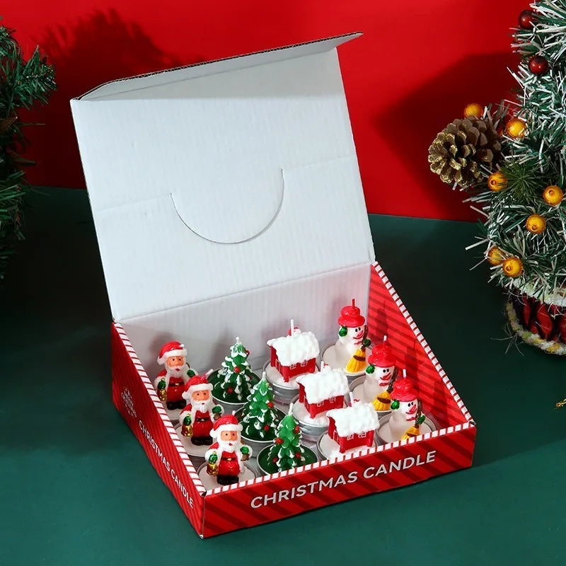 Bougies d'anniversaire sans fumée, 12 pièces, fournitures de décoration de noël, atmosphère, fabrication de bougies de noël, parfums, huile paraffine