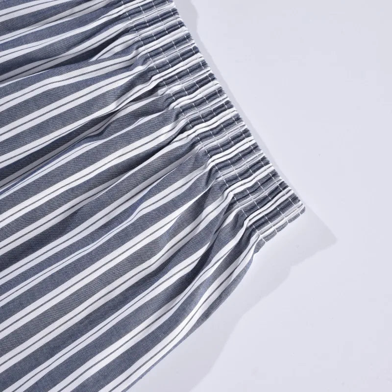 Men's Underwear Boxer Shorts Casual Cotton Sleep Briefs Homewear Men's Arrow Striped Plaid Loose Comfortable Underwear