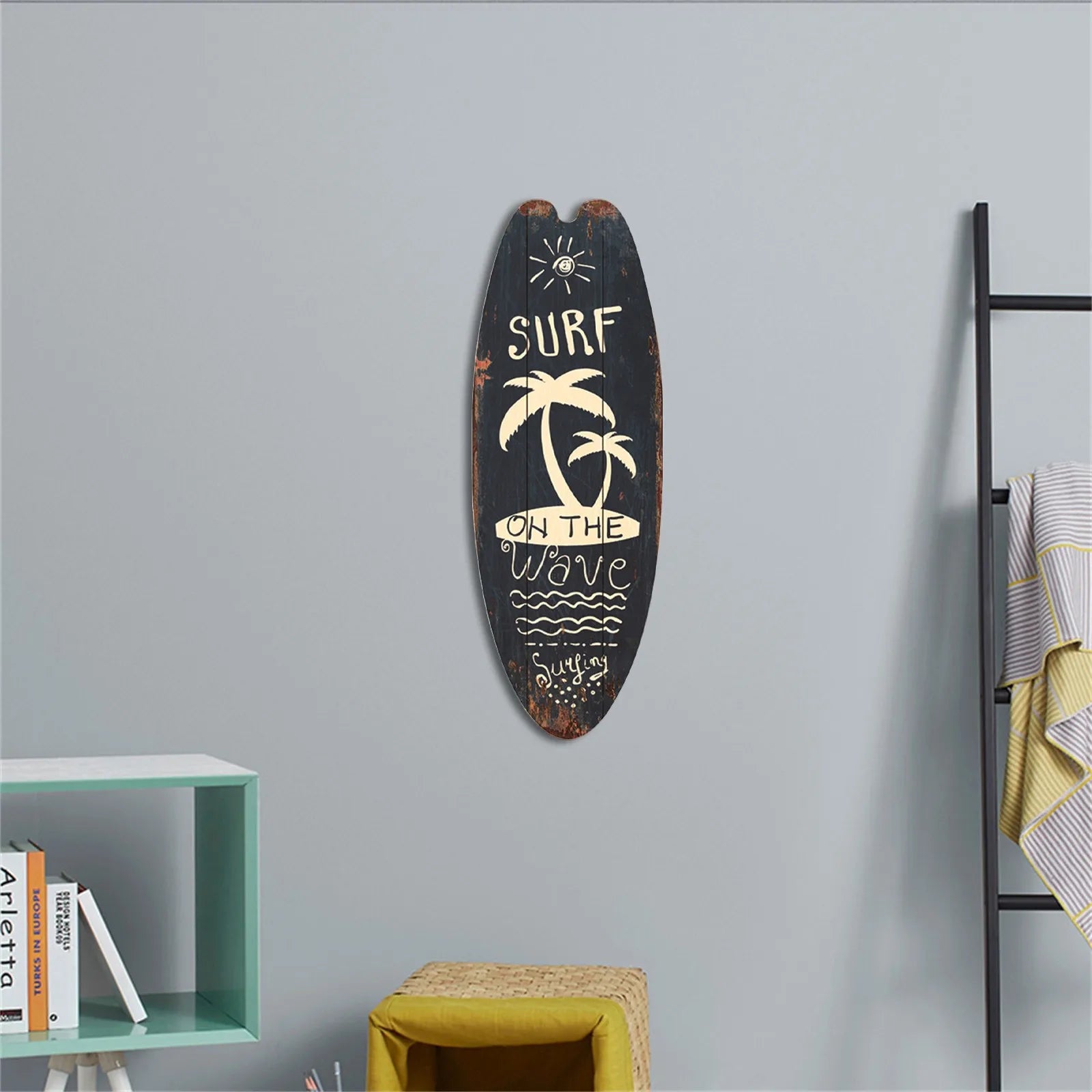Planche de Surf en Bois, Décor de ixà Domicile, Bar, Festival, Tendance Décontractée, Panneau en Bois, Style Plage, Rétro