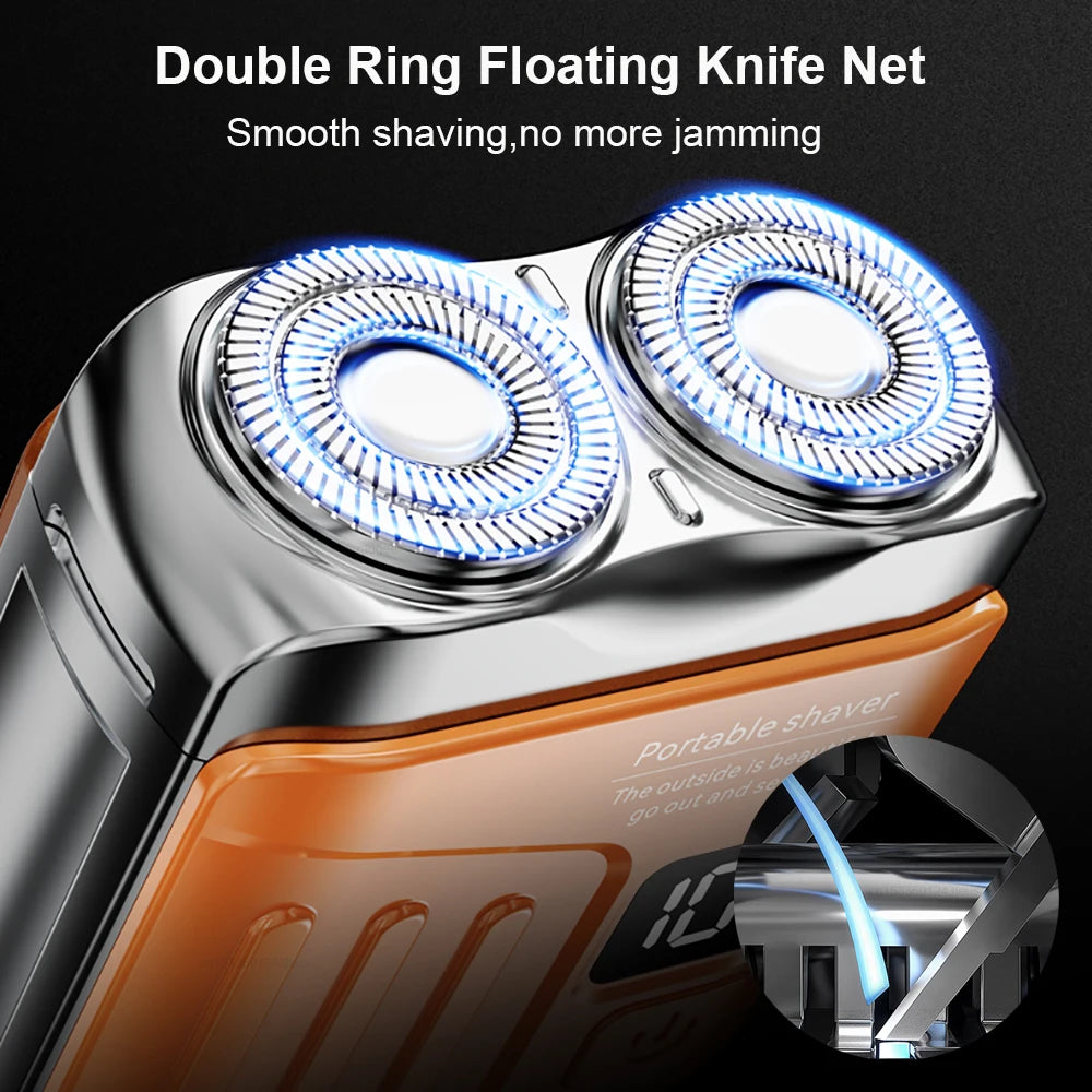 Rasoir électrique pour hommes, Mini tondeuse à barbe magnétique Rechargeable à Double tête, étanche, Portable, pour le visage