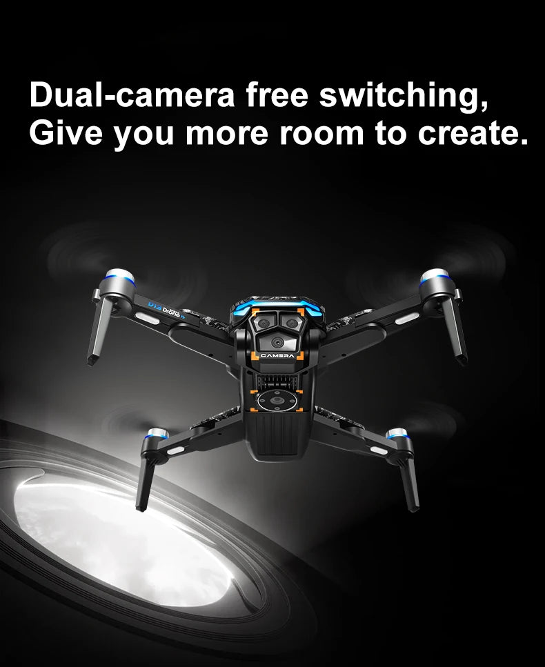 Nouveau Drone D13 4K professionnel trois caméras HD avec grand écran 5G WIFI FPV Dron flux optique sans brosse vol stationnaire pliable quadrirotor