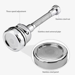 BAOKEMO buse de robinet robinet d'évier de cuisine Booster tête de pulvérisation 3 Modes de sortie d'eau Rotation à 360 degrés