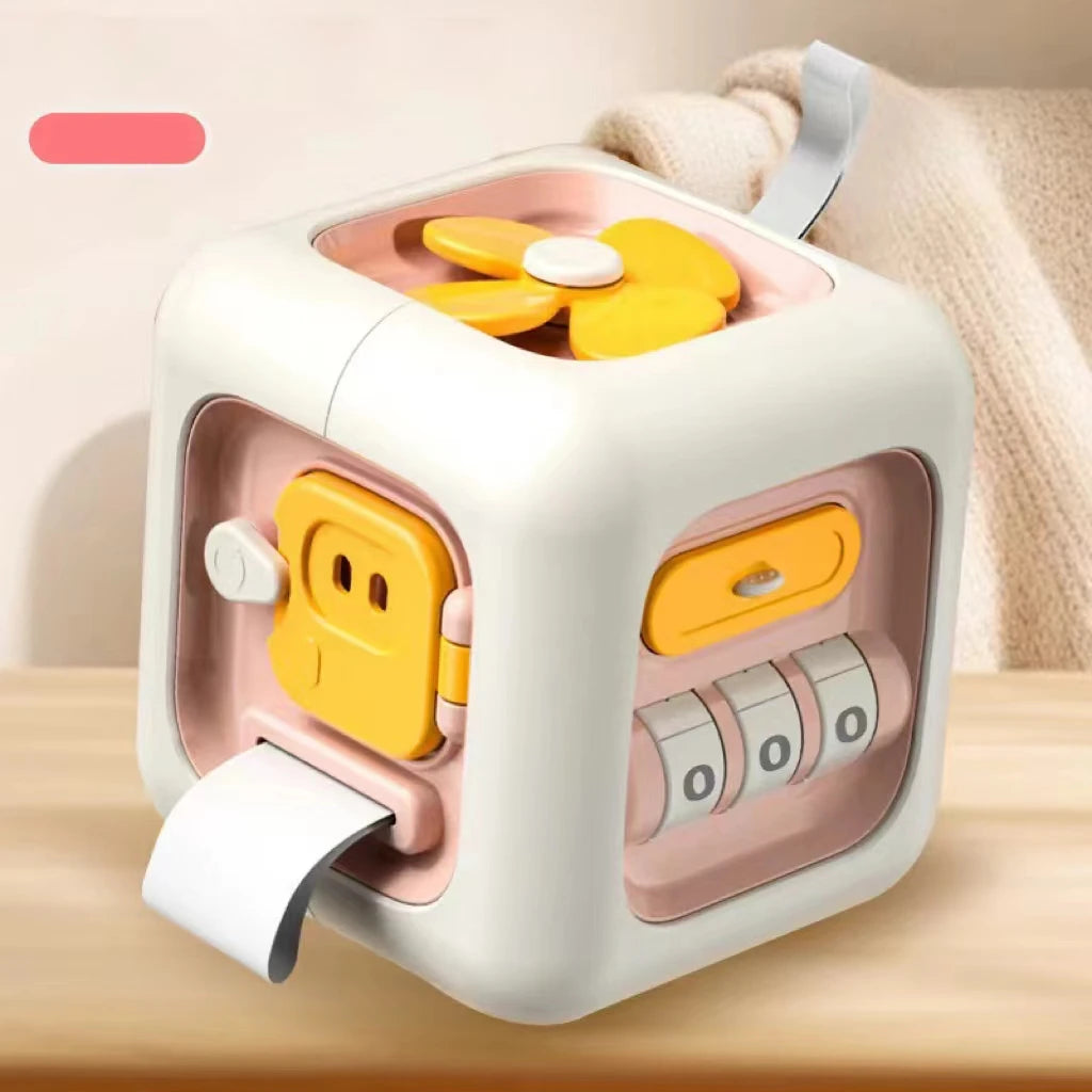 Jouets éducatifs Montessori 6 en 1, planche sensorielle occupée, compétences de pratique pour bébé, Cube de tiroir, jouets éducatifs Fidget pour fille et garçon