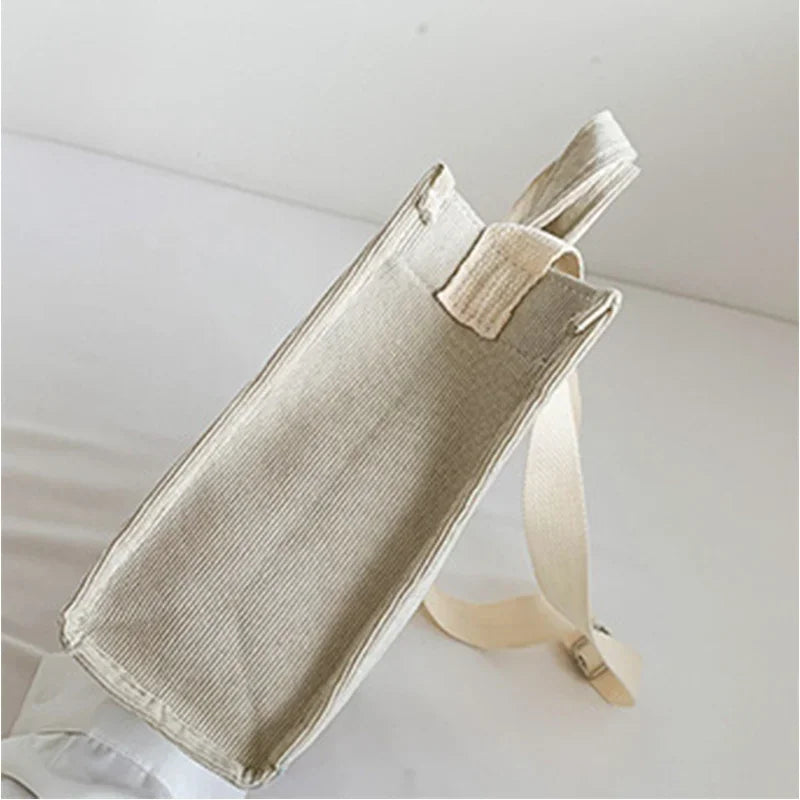 Sac à main Simple en velours côtelé pour femmes, sac à main Portable de grande capacité, tendance, petit sac carré, sacs à bandoulière simples