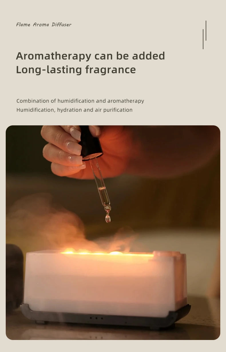 Nouveau Mini diffuseur d'arôme humidificateur d'air ultrasonique fabricant de brume fraîche brumisateur LED huile essentielle flamme lampe Difusor
