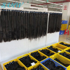 Fow Momen-Extensions de Cheveux Péruviens 100% Naturels Lisses, Tissage en Lot de 1/2/3/4 Paquets Richesse, 8-30 Pouces