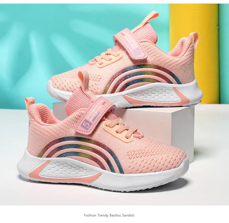 Nouveau Design rouge formateurs chaussures pour enfants filles confortable plate-forme fille chaussures de sport grande taille 38 enfants baskets de course