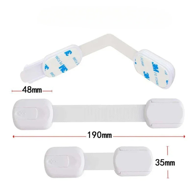 Baby safety lock, child safety lock, baby safety straps, adhesive latches for cabinet drawer doors, baby safety