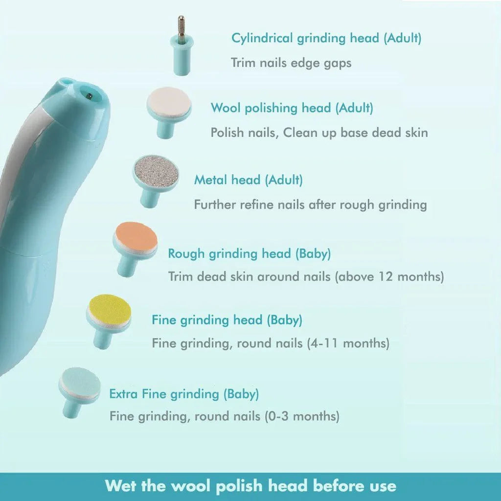 Coupe-ongles électrique pour bébé, outil de polissage des ongles pour enfants, soins pour bébé, coupe-ongles multifonctionnel, ensemble de manucure pour nourrissons