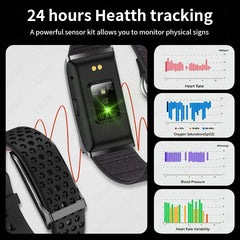 LIGE montre intelligente hommes femmes Fitness Bracelet intelligent bande de sport fréquence cardiaque tensiomètre étanche multifonction montres