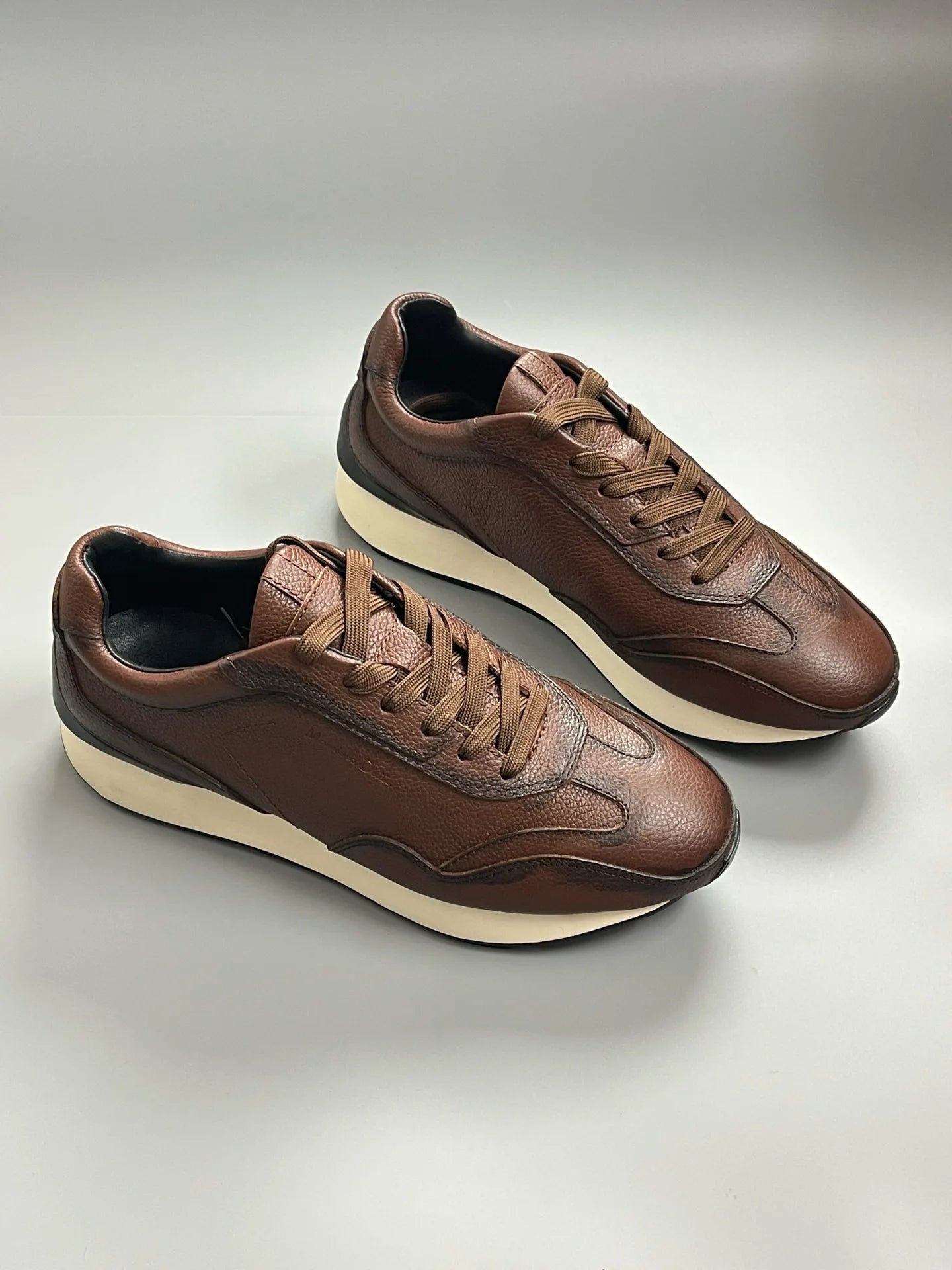 Baskets rétro en cuir véritable pour hommes, à lacets, chaussures de sport à l'offre elles optiques, confortables, polyvalentes, bonnes chaussures décontractées CommPiedmont, mode