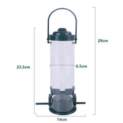 Pet bird feeder, outdoor hanging food dispenser, multiple holes, small bird feeder, automatic foot feeder, bird supplies