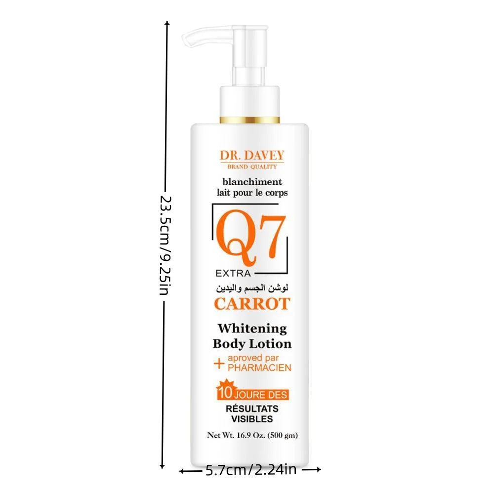 Carrot Body Lotion 500ml Large Capacity Moisturizing Body Lotion for the Whole Body Seasonal Unisex Perfumed Body Lotion