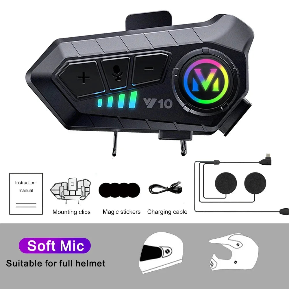 Bluetooth 5.3 casque casque sans fil mains libres appel téléphone Kit Moto étanche écouteur MP3 lecteur de musique haut-parleur pour Moto