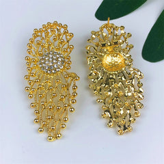 Ensembles de bijoux plaqués or 18 carats pour femmes, collier design de luxe, boucles d'oreilles, bracelet et bague, ensemble complet, haute qualité, tendance