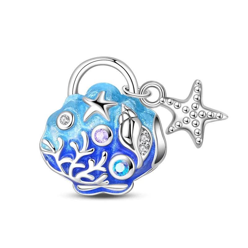 Pendentif de Collection d'écologie marine en argent Sterling 925, mignon, méduse, hippocampe, baleine et tortue, bijoux fins, cadeau de fête sur la plage