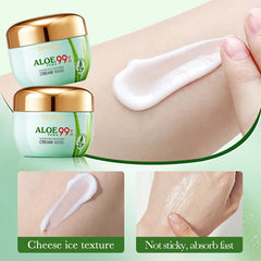2 pièces/kit BIOAQUA Aloe Vera ensembles de soins de la peau crème pour les yeux du visage hydratant raffermissant crèmes à l'aloe vera ensemble de soins de la peau du visage