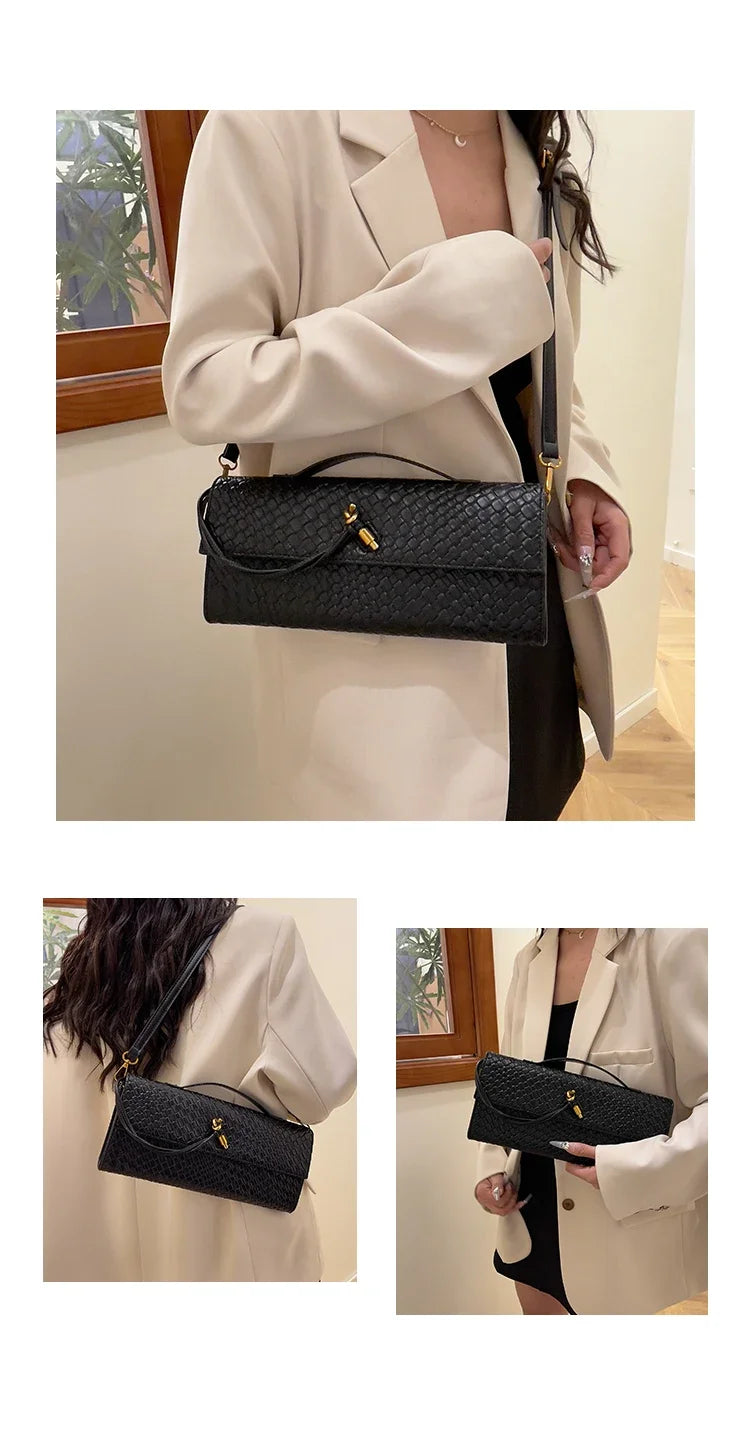 Elegant designer-inspired women's handbag - Luxury branded leather shoulder tote with optional shoulder strap 