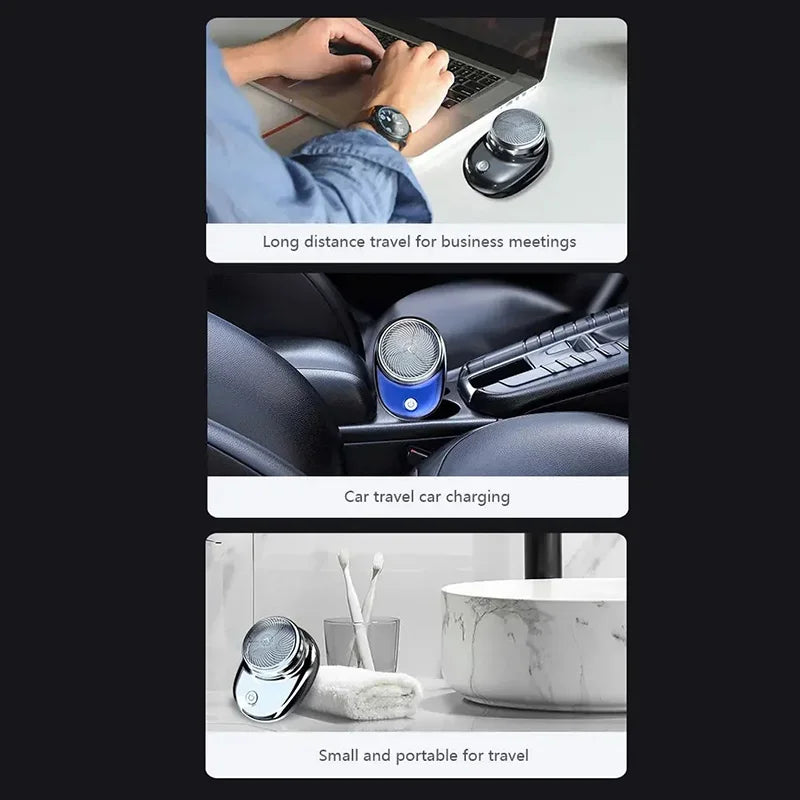 Rasoir électrique pour hommes, Charge USB, Mini rasoir de voyage de poche, confortable, facile à transporter, tondeuse à cheveux pour barbe et corps
