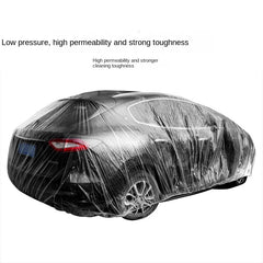 Housse de protection jetable pour vêtements de voiture, protection solaire GM, anti-pluie et anti-poussière, couverture complète simple en plastique transparent