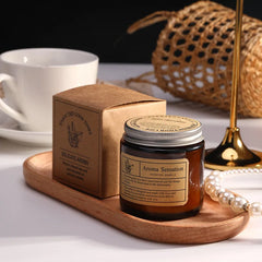 Aromatic, smokeless scented candle, handmade soy candle, warnings below, glass cup, home decoration, festival, wedding, birthday party gift
