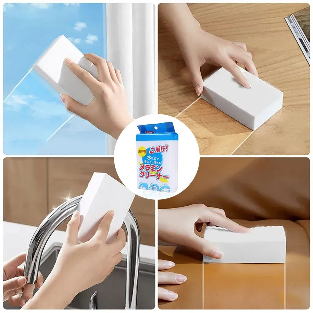 Éponge magique nettoyante multifonctionnelle en mélamine, pour casseroles de cuisine, outils de nettoyage de salle de bains ménagers