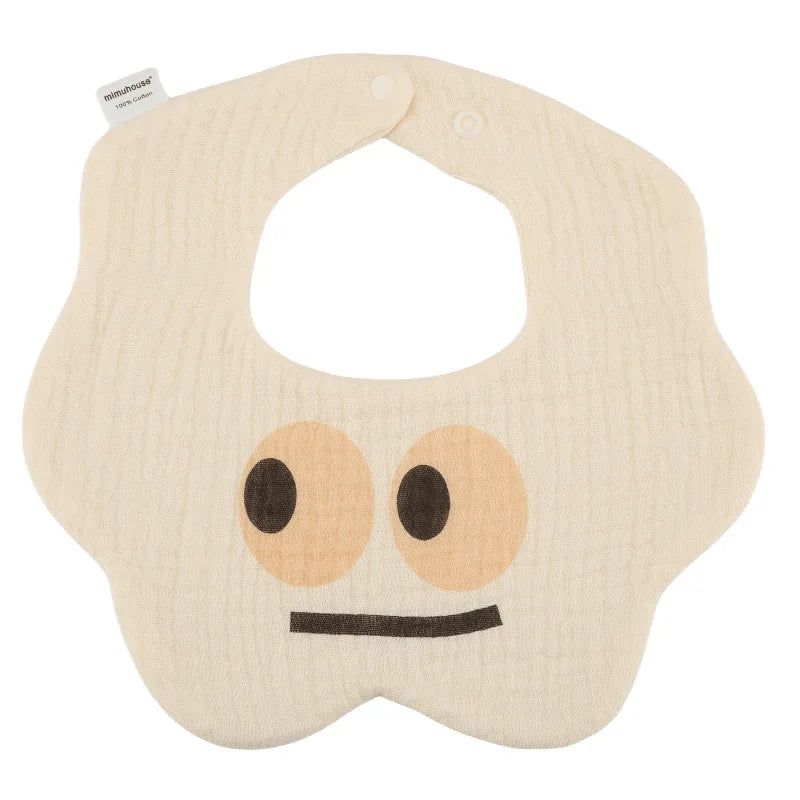 Bavoirs en coton imperméables pour nouveau-né, tissus réglables pour nourrissons filles et garçons, bavoir imprimé de dessin animé mignon, accessoires d'alimentation pour bébé