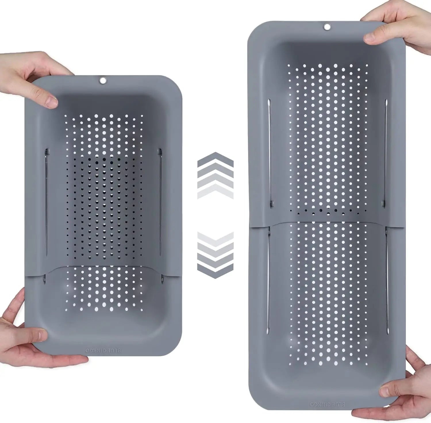 Passoire extensible pour évier, panier de lavage, égouttoir, vaisselle sèche, légumes, pâtes, ustensile de cuisine, outil essentiel pour la maison, gris