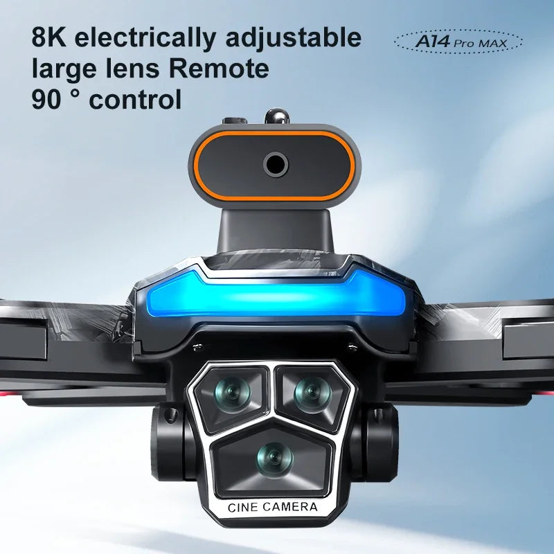 Xiaomi A14 ProMax Drone, Brushless Motor, 8K HD, Three Cameras, GPS, Optical Flow, Obstacle Avoidance, Foldable Quadcopter Drone Toy
