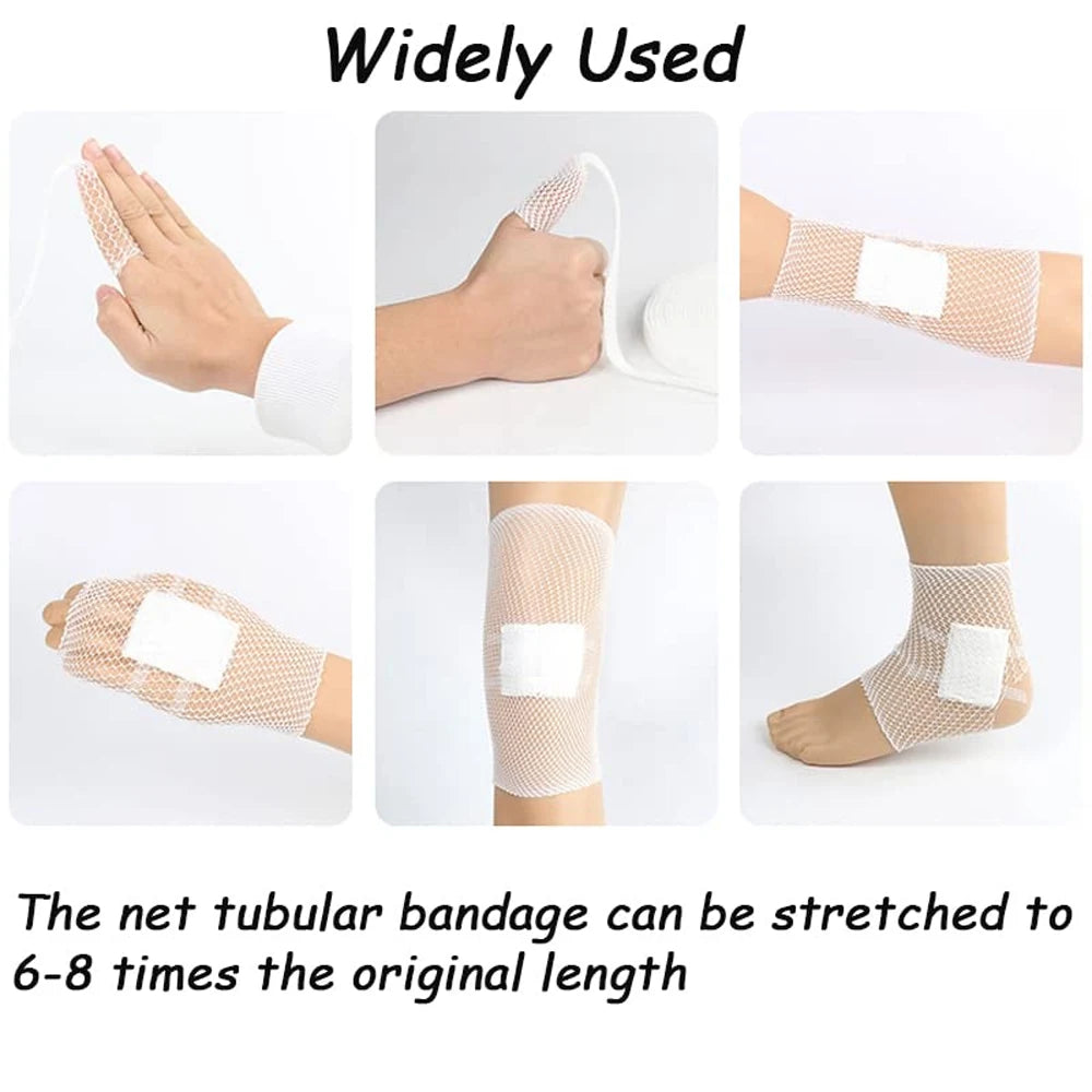 Bandage tubulaire en filet élastique, fixation de gaze, extensible et respirant, retenue pour pansement, poignet, coude, genou, cheville, adulte, 1 rouleau