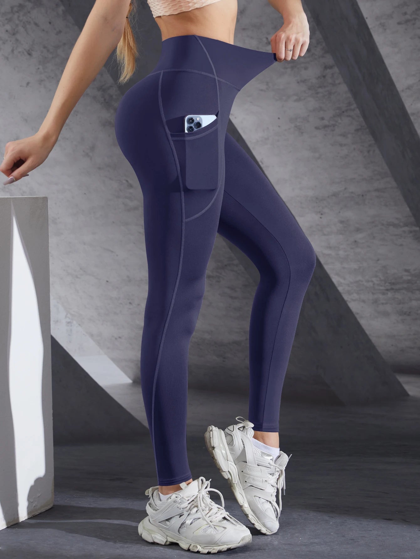 Leggings taille haute pour femmes, pantalons de Yoga extensibles, collants avec poches, Push Up, Fitness, course à pied, vêtements de sport, pantalons de couleur unie, nouvelle collection