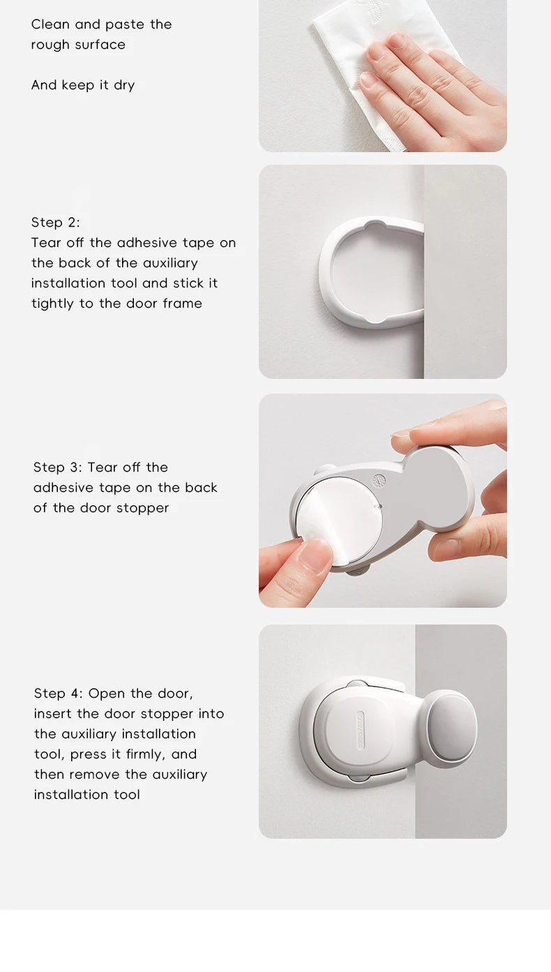 Butoir de porte de sécurité pour bébé, arrêt de porte de sécurité pour enfants, empêche la fermeture de la maison, maintient automatiquement la main Anti-pincement en toute sécurité pour bébé