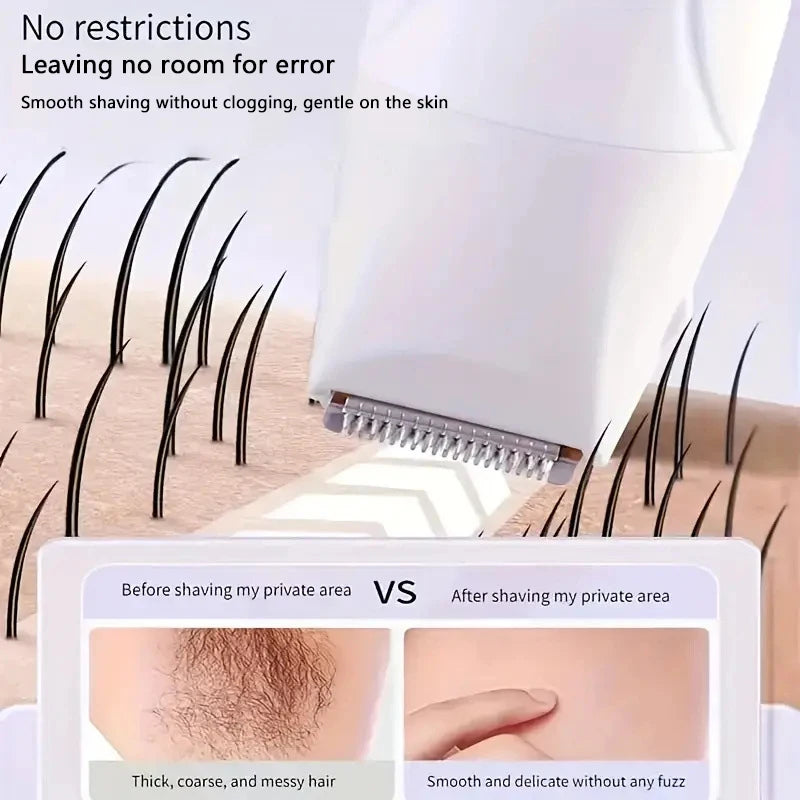 Electric razor for women, feminine razor, bikini trimmer, ladies' body razors, underarm and leg shavers, portable painless epilator