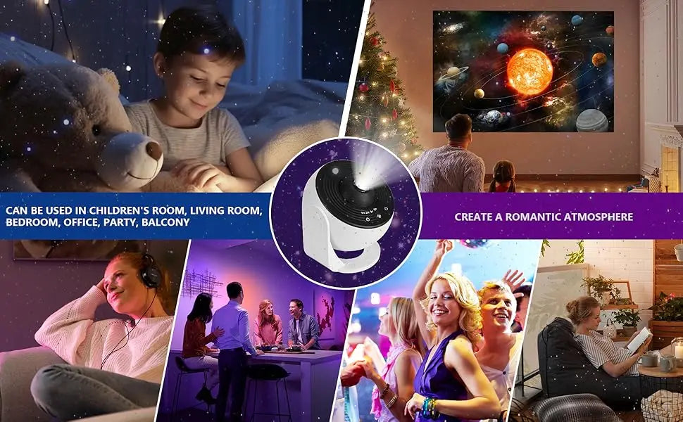 Chambre galaxie projecteur veilleuse HD Image étoile projecteur 13 disques de Film enfants planétarium projecteur 360 °   Lumière de galaxie rotative