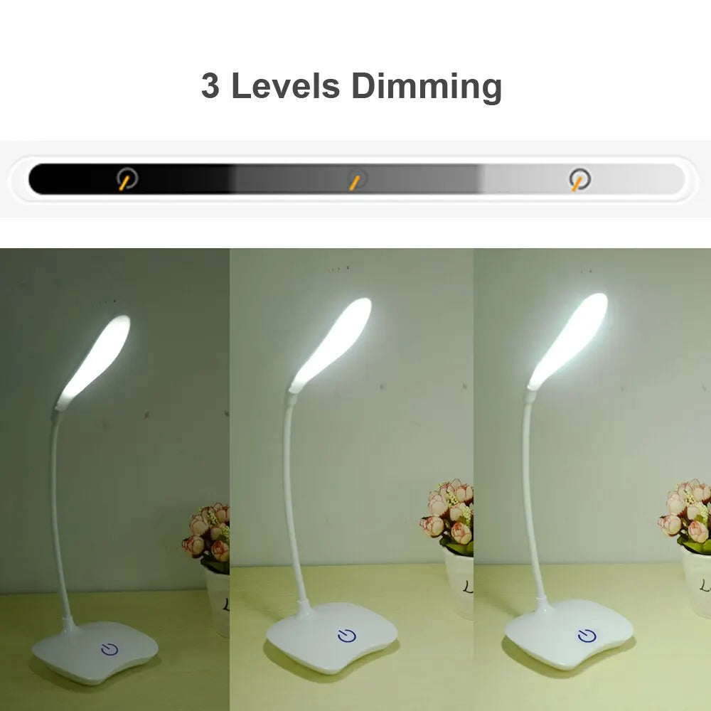 LED desk lamp powered by USB, eye protection, night light for bedroom, reading lamp for students, bedside lamp