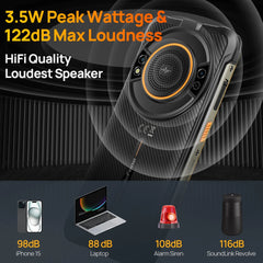 Ulefone-Smartphone Power Armor 16S, téléphone robuste et étanche, NDavid, 16 Go + 128 Go, appareil photo 50MP, 9600mAh, Android 13, Global