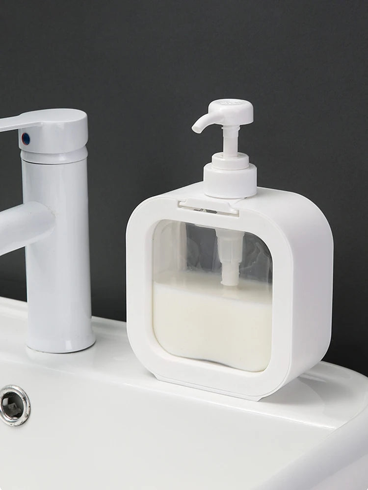 Bouteille distributrice de savon de grande capacité, bouteille de presse en plastique transparent et visible, adaptée aux voyages, à la cuisine, à la salle de bain