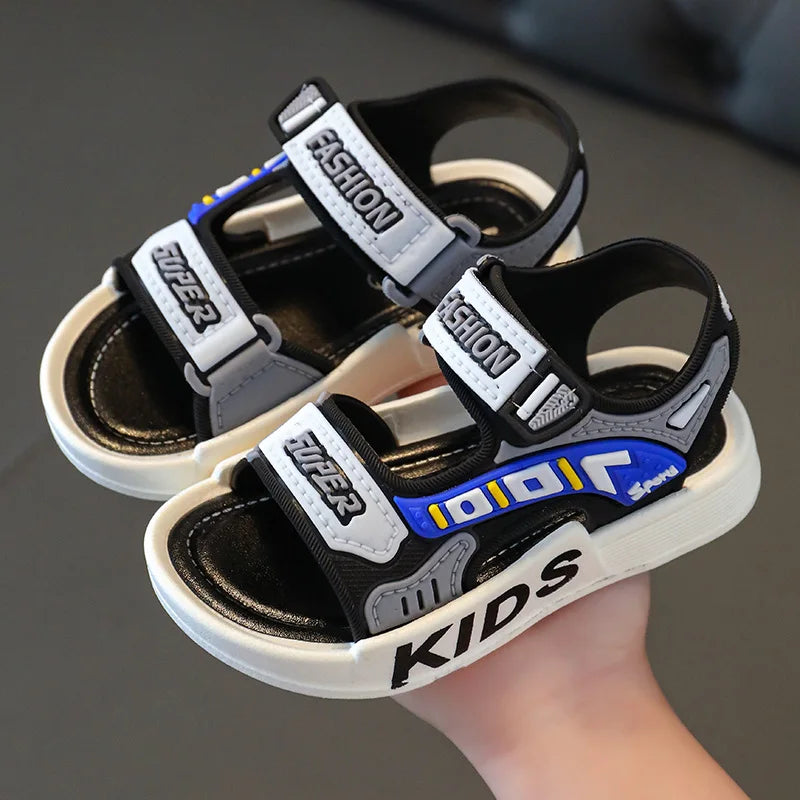 Sandalias 23 garçon mode enfant sandales été enfants baskets anti-dérapant semelle souple chaussures de plage décontractées enfant chaussures zapatos niña