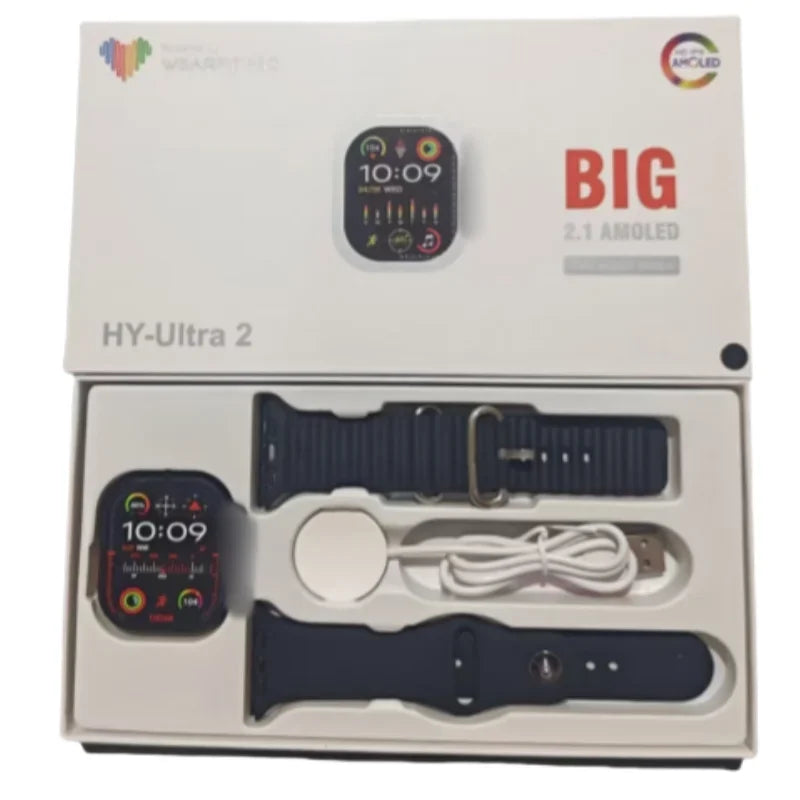 Montre intelligente avec écran Full Touch HD 2.08 "49mm, Support NFC, charge magnétique, appels Bluetooth, santé et Fitness Tra